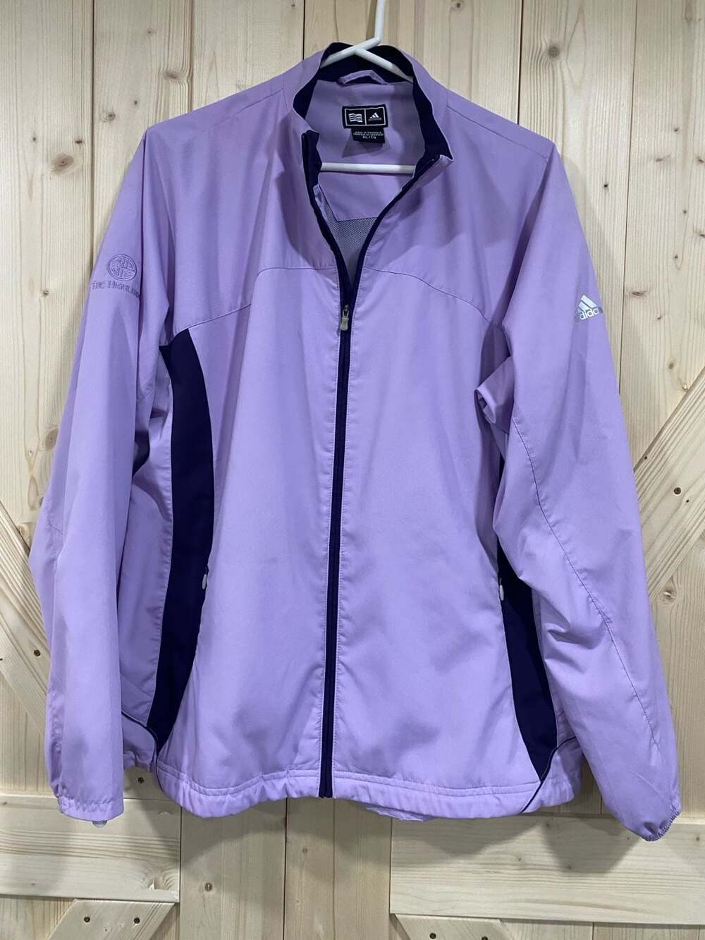 Adidas The Highlands Full Zip Windbreaker Jacket Purple Women's Size XL